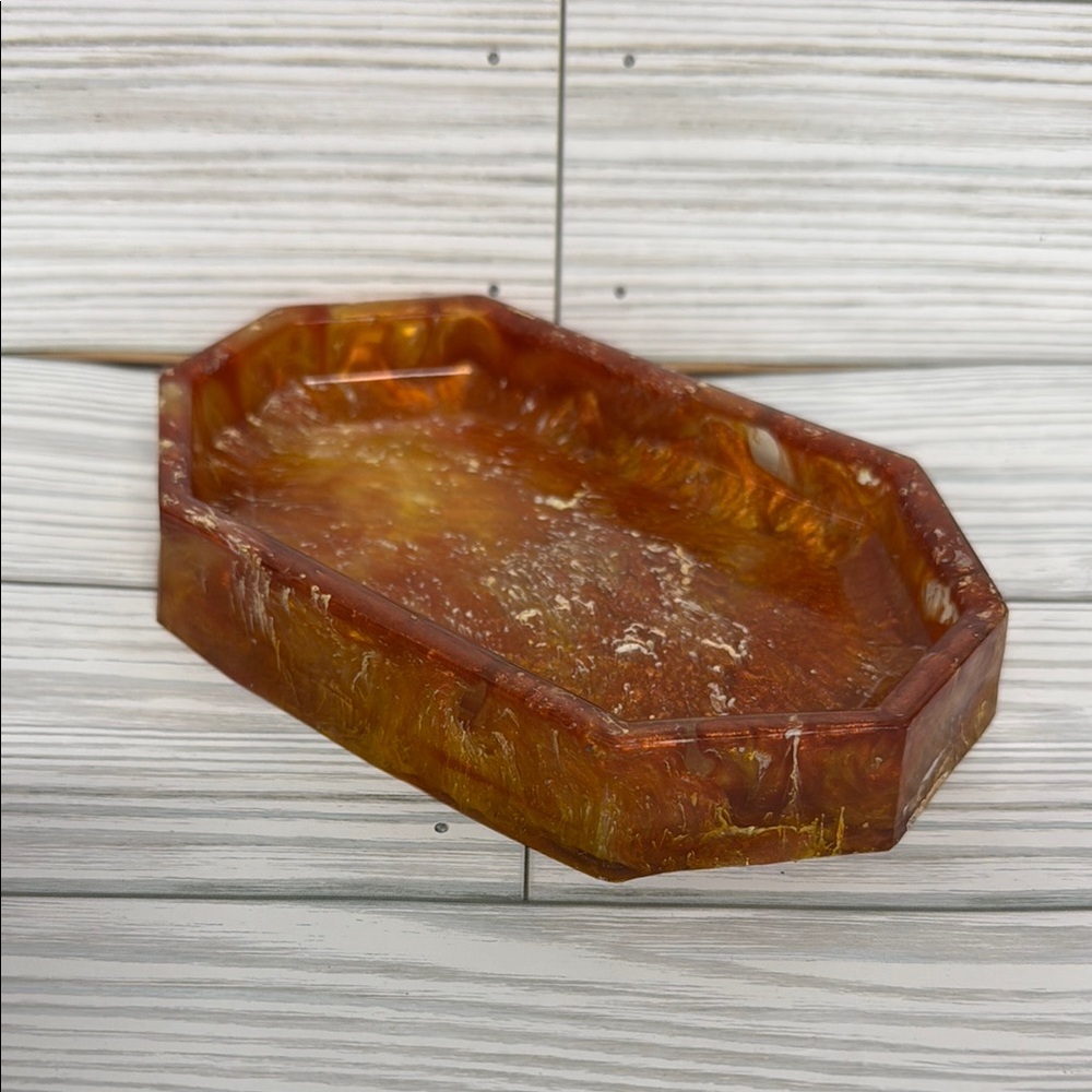 Amber Resin Bath Tray